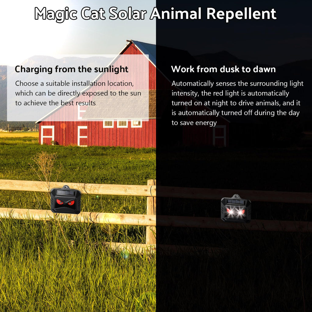 Qualirey 12 Pcs Solar Nocturnal Animal Repeller Outdoor Control Light Deer Repellent Devices with Bright Strobe LED Lights Skunk Coyote Deterrent for Raccoon Cat Garden Yard Farm Chicken Coop