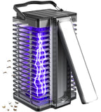 Bug Zapper + Mosquito Repellent Spray - Solar Powered Insect Zapper with 4200V UV Light and Reading Lamp + 32 oz Mosquito Killer for 5000 sq ft