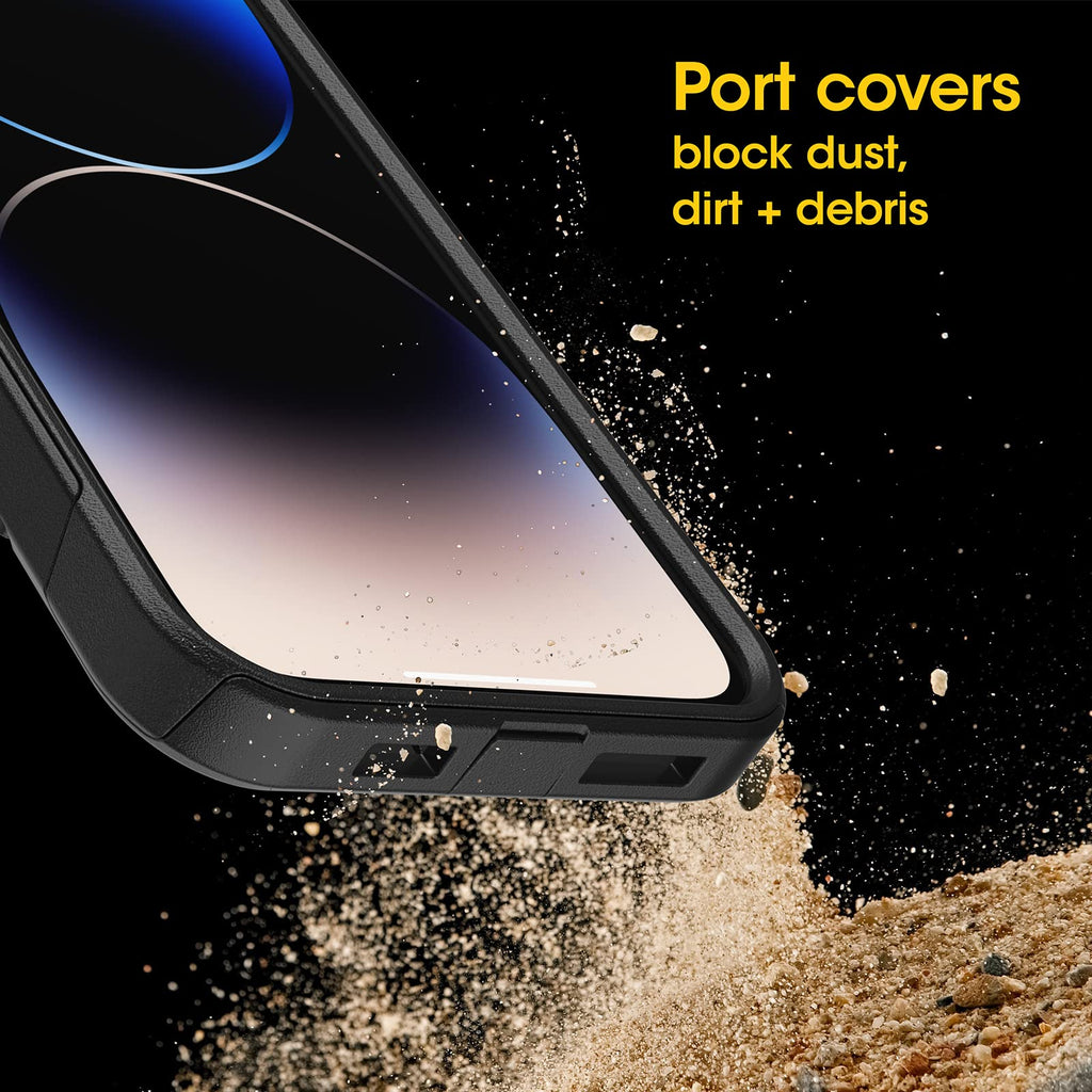 OtterBox iPhone 14 Pro Max (ONLY) Commuter Series Case - Black, Slim & Tough, Pocket-Friendly, with Port Protection