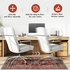 Office Chair Mat for Hardwood Floor & Tile Floor,36"X 48" Heavy Duty Desk Chair Mat for Hard Floors, Under Desk Rug for Rolling Computer Chair,Anti Slip,Low Pile Carpet Floor Protector-Brown Red