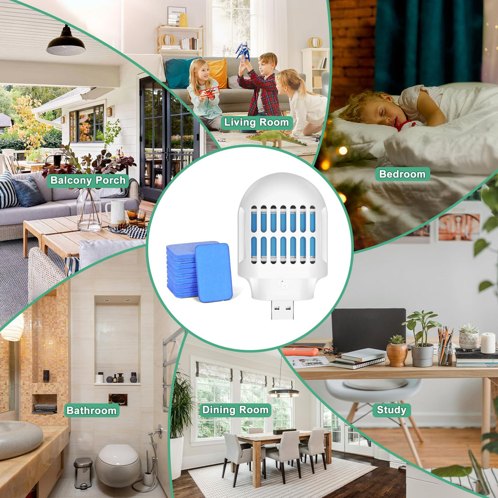 Simashts Mosquito Repellent Indoor Use, USB Powered Electronic Mosquito Repeller, Includes Mosquito Repellent Refills, with 20' Mosquito Protection Zone for Home, Office