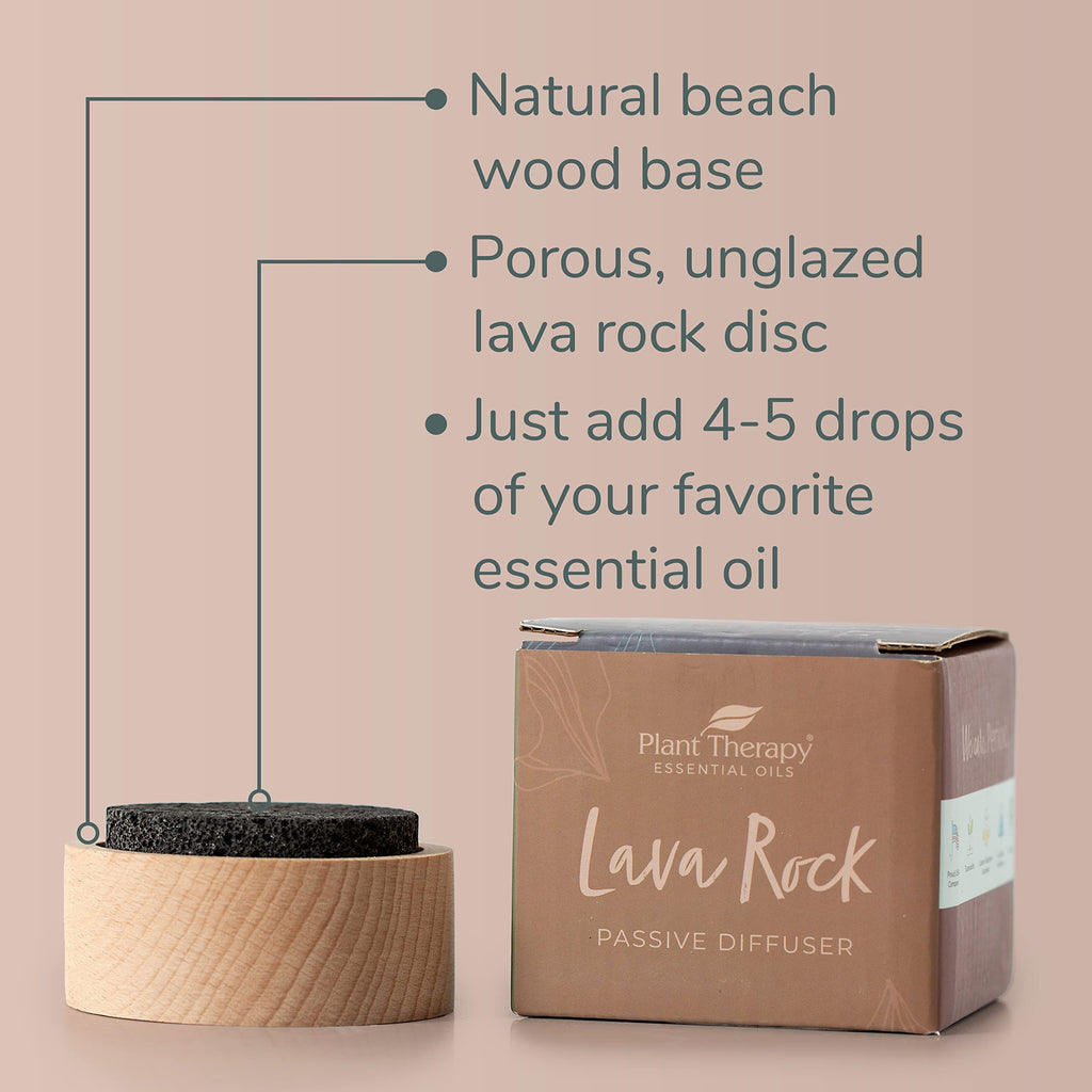 Plant Therapy Lava Rock Passive Diffuser for Essential Oils Great for Decorating at Home, Office or Car, and Gift-Giving