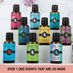 Floral Gift Set of 6/10ml Premium Grade Fragrance Oils - Lavender, Lilac Lillies, Jasmine, Plumeria, Rose Garden, Magnolia - Scented Oil