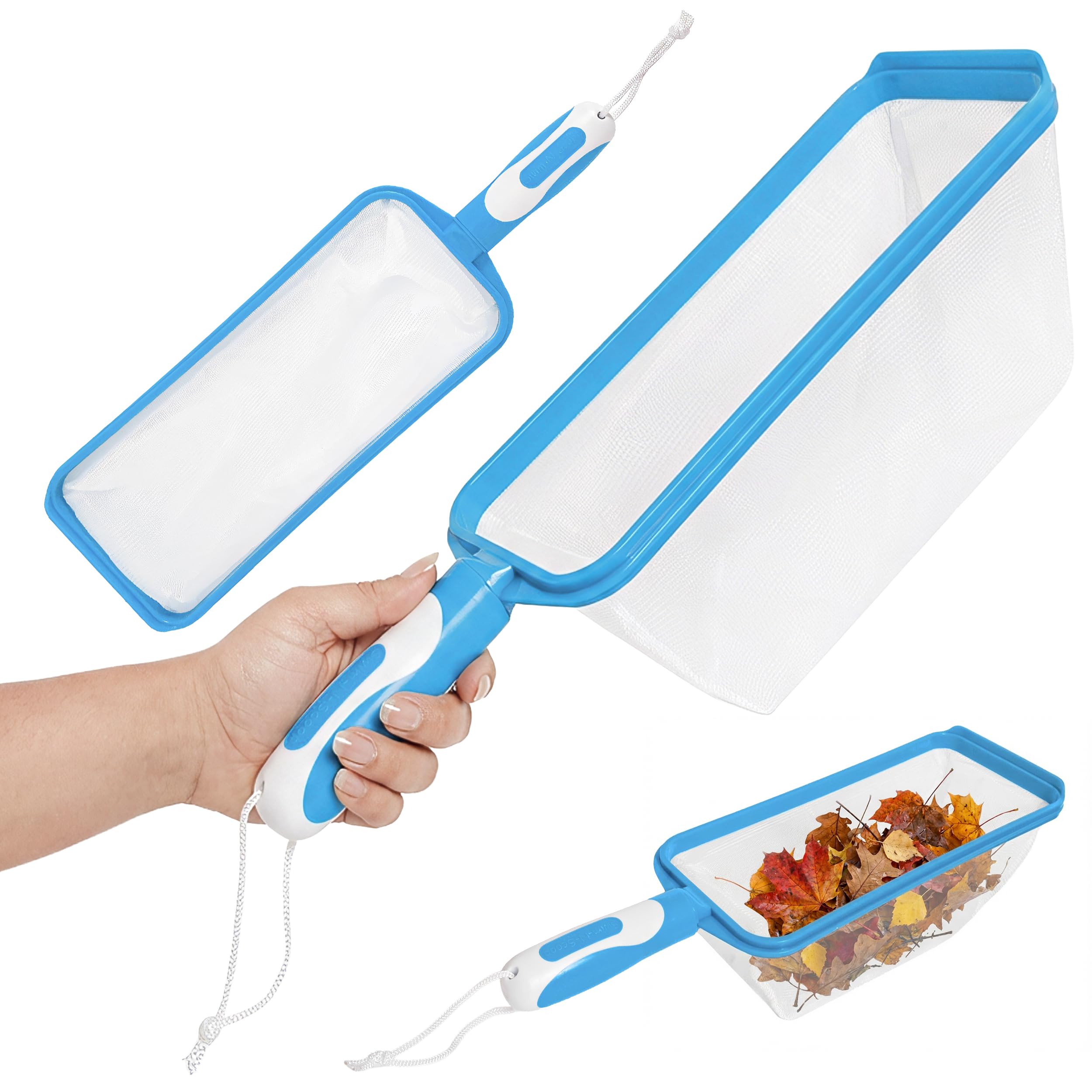 The Skimmie Swim-N-Scoop in-Pool Handheld Skimmer Net for Scooping Debris, Leaves, and Bugs While Swimming