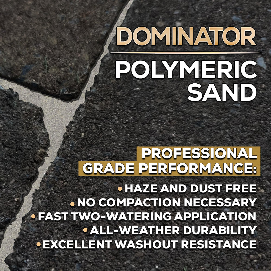 10 Pound Titanium Gray DOMINATOR Polymeric Sand with Revolutionary Ceramic Flex Technology for Stabilizing Paver Joints/Gaps, 1/8” up to 4”, Professional Grade Results