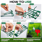 Kittmip 8 Pcs Outdoor Gopher Trap Easy to Set Mole Trap Weather Resistant Gopher Killer Vole Trap with 8 Pcs Red T Type Labels for Lawn Garden Farm (Green)