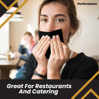 Perfectware 2ply Black Beverage Napkins. 2Ply Cocktail Black Napkins. 10 x 10 Black Beverage Napkin., Pack of 300ct