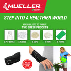 MUELLER Sports Medicine Green Fitted Wrist Brace, Wrist Pain Relief Support for Men and Women, Ideal for Carpal Tunnel, Tendinitis, Arthritis, Left Hand, Black, Large/X-Large