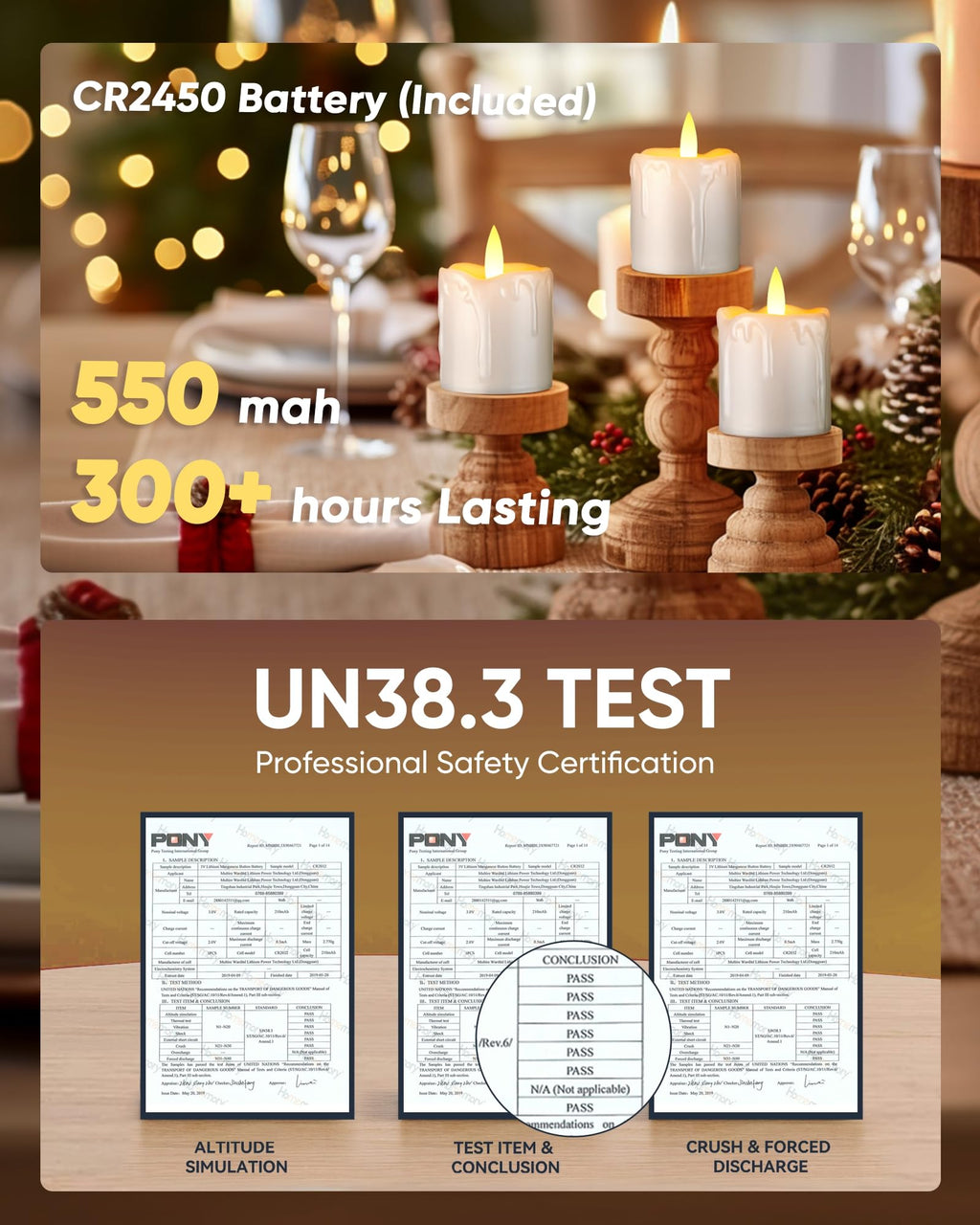 Homemory 2" x 2" Timer Flickering Flameless Votive Candles, Realistic White Battery Operated Candles, 6Pack 400+Hour 3D Wick Electric Fake Candles for Christmas, Wedding, Home Decor