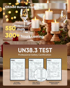 Homemory 2" x 2" Timer Flickering Flameless Votive Candles, Realistic White Battery Operated Candles, 6Pack 400+Hour 3D Wick Electric Fake Candles for Christmas, Wedding, Home Decor