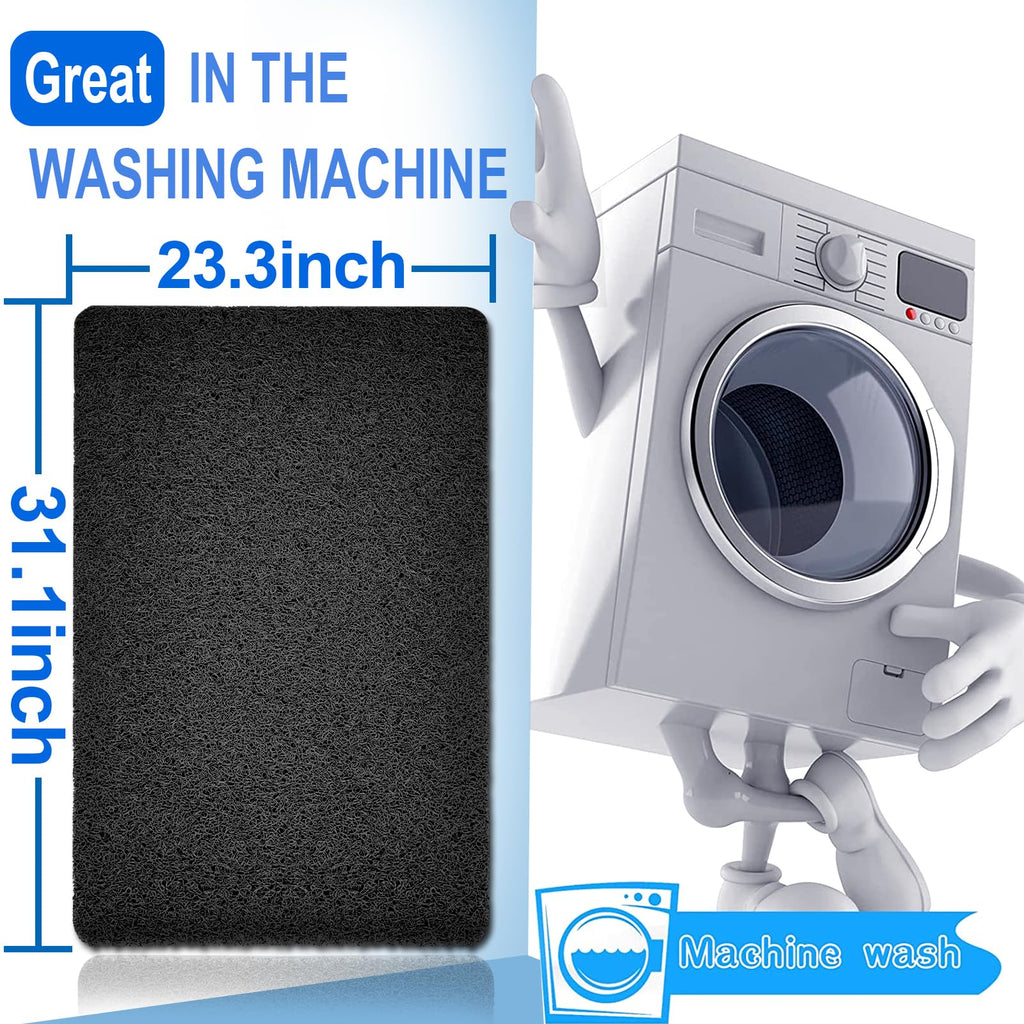Shower Mats Non Slip for Elderly, 23.2x31.1’’Lager Loofah Non Slip Shower Mat, Loofah Bath Mats for Shower, Non Slip Bath/Shower Mat for Elderly-Black