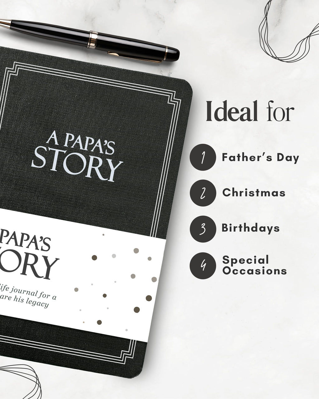 Papa's Life Story Journal (Hardcover): A Meaningful Keepsake for Papa to Share His Journey and Memories, Book Includes 250+ Prompt Questions, Sentimental Papa Gifts Idea, Sentimental Gifts for Papa for Father's Day, Birthday & Christmas