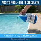 Pool Clarifier & Water Clarifier Liquid – 1 Gallon (128 fl oz) – Clears Cloudy Pool Water, Improves Filtration Capture, Chlorine & Saltwater Compatible Pool Chemicals for Above Ground & Inground Pools