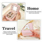 Parima Valentines Day Gifts for Girls - Travel Jewelry Case for Girls Jewelry Box | Gifts for Friends Women Unique Christmas Gifts for Women | Friends Gifts Personalized Gifts - Letter J, Pink