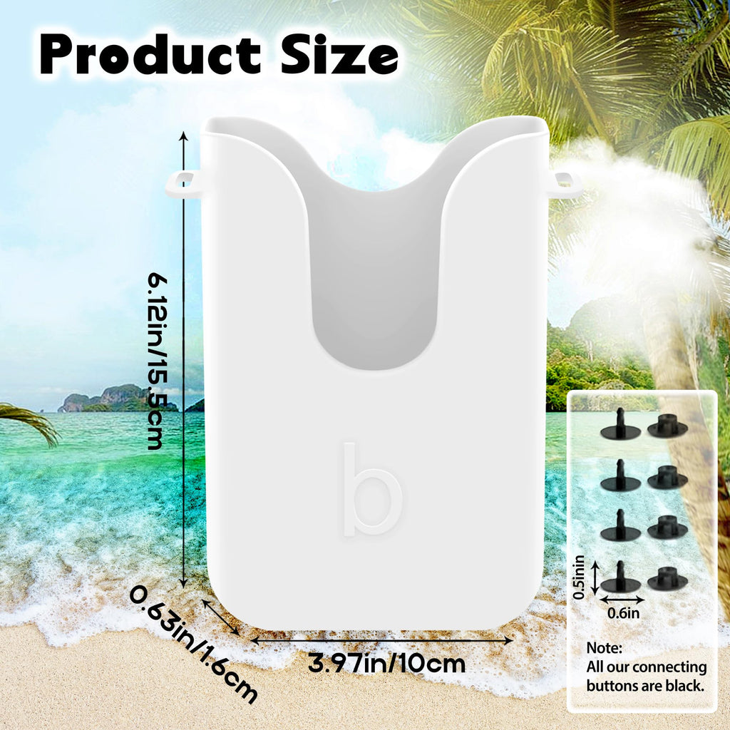Silicone Phone Holder for Bogg Bags, Compatible Phone Case Attachment & Similar Beach Tote Bag Accessory – Ideal Holder for Bogg, White