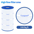 Cryspool® C100S Filter Compatible with CX100XRE, C100S, SwimClear C100S, PA100S, C-9440, 100 Sq. Ft Pool Filter Cartridge, 1 Pack