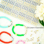 Friendship Bracelet Making Kit 96 Colors, 900pcs Letter Beads, 100pcs Number Bead, Gold Silver Spacer Charms for Concert Bracelets Jewelry Craft