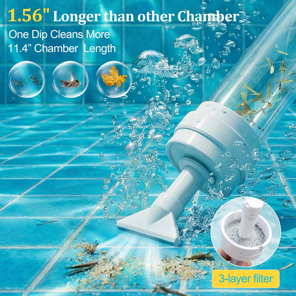 Spa Vacuum Compatible with 6250 Paradise Power, No Pumping, No Batteries or Electricity, Powered by Water Pressure, Cordless Hot Tub Vac Cleaner Picks up Pebbles, Sand&Debris, with Telescopic Handle