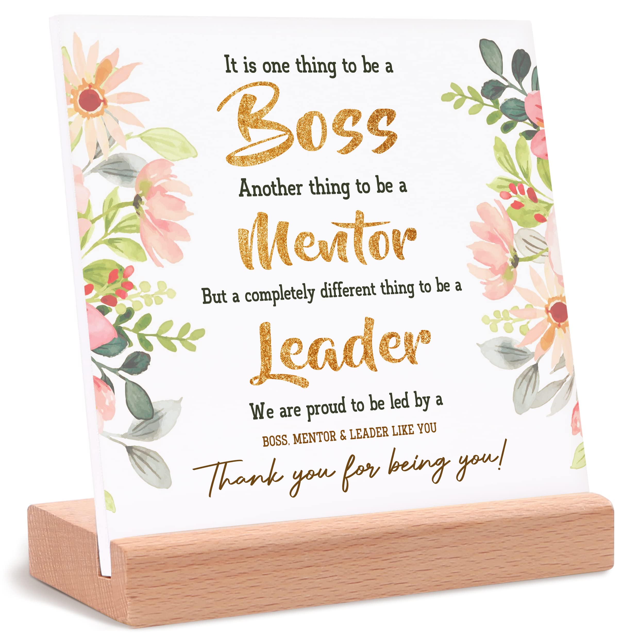 Boss Gifts for Women, Best Gifts for Boss Female - Unique Office Desk Card with Warm Words, Funny Boss Lady Gifts for Birthday, Going Away, Boss Day - Thank You Gifts for Your Female Boss