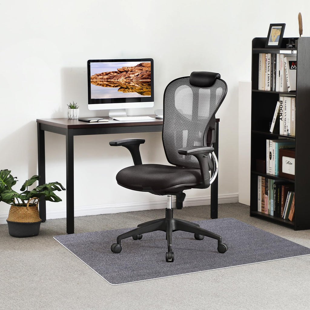 Riveroy Office Chair Mat - for Hardwood Floors, Large Non-Slip Easy-Clean Floor Protection Blanket (Grey, “48 x 36in”).