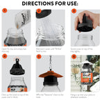 Outdoor Fly Trap [2 Pack] Fly Traps Outdoor with Dissolvable Non-Toxic Bait - Fly Repellent for Outdoor Use Only - Controls Flies for Patios, Barns, Ranches Etc. Hanging Fly Traps with Tie Included