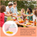 Yinkin 100 Pcs 2lb Paper Food Trays Boat 2lb Disposable Nacho Trays Kraft Paper Boat for Tacos Concession Halloween Christmas Party Supplies (Light Pink)