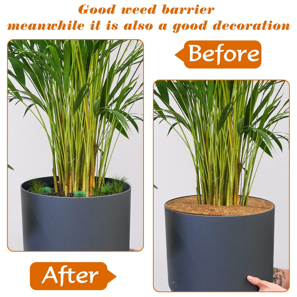 ZeeDix 6 Pcs Coconut Fibers Mulch Ring Tree Protector Mat, 17.8 Inch Coco Coir Tree Protection, Tree Ring Mats Tree Disc Plant Cover for Indoor or Outdoor