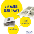 TERRO Spider & Insect Trap T3206 10-Pack Sticky Glue Traps for Roaches, Spiders, Ants, Cockroaches, Crickets - Indoor Bug Catcher Pest Control Traps, 4.25 in x 10 in