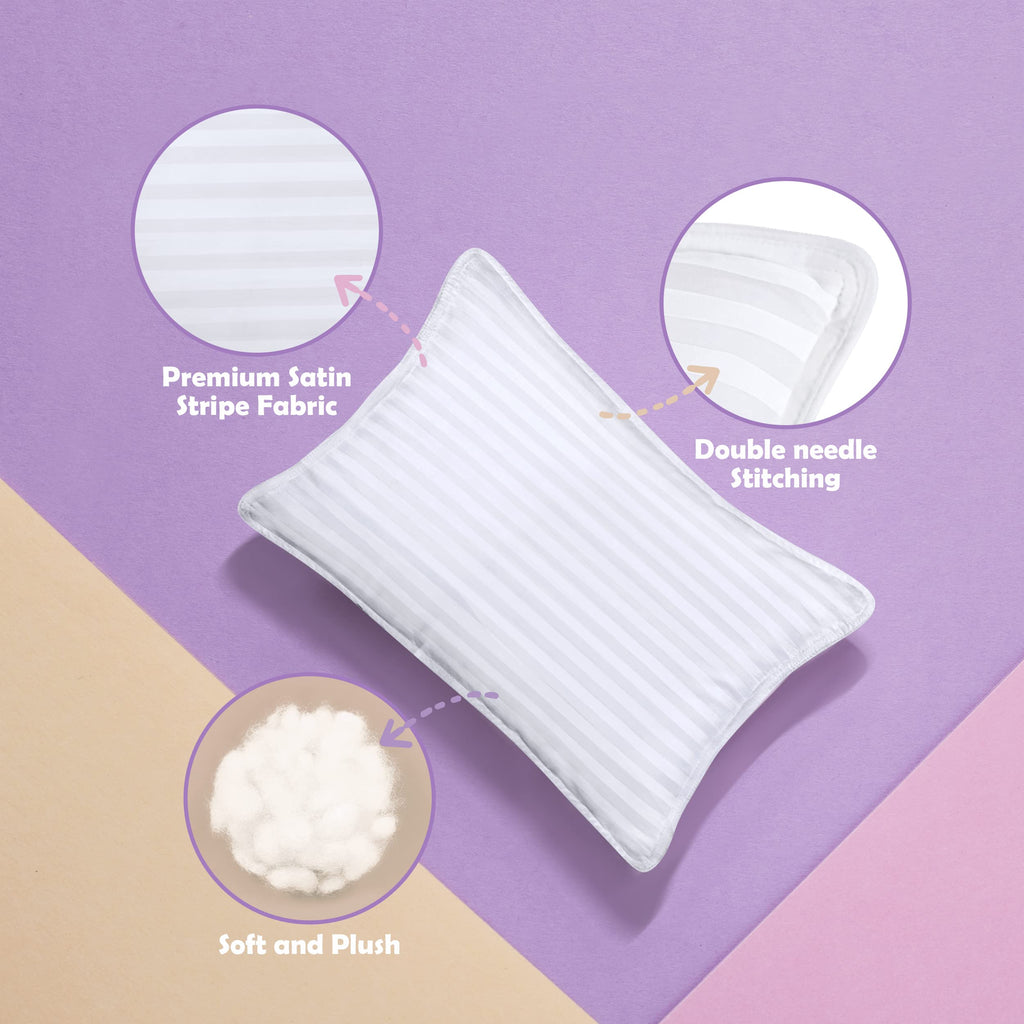 Utopia Bedding Toddler Pillow (White, 2 Pack), 13x18 Pillows for Sleeping, Soft and Breathable Cotton Blend Shell, Small Kids Pillow Perfect for Toddler Bed and Travel (Intended for Age 2 and up)
