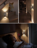 L LOHAS LED Night Light Plug in, Night Lights Plug into Wall, Light Sensor, 0-100LM, Soft White 3000K, Dimmable Night Light, Modern Night Light for Hallway Bedroom Stairway, 2 Pack