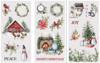 Rub on Transfers for Crafts and Furniture | 3 Design Sheets 6”x 12” | Home Decor Transfers | Furniture and Craft Decals | by Thymeless Designs (Cozy Christmas)