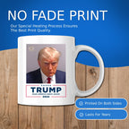 Bliss Monkey Co. Trump Make America Great Again Coffee Mug - Trump Mugshot - 11 Ounce Coffee Mug - Premium White Coffee Mug