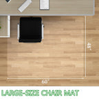 100pointONE Large Chair Mat for Hardwood Floor - 48" x 60" Clear Desk Chair Floor Protector Mat, Easy Glide Office Chair Mat for Home & Office