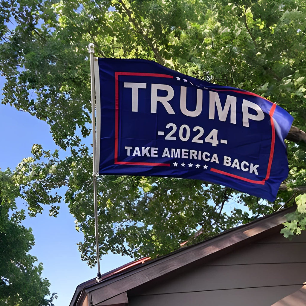 Trump 2024 For President Flag Double Sided 3x5 Outdoor- 3Ply 240D 4 Rows Stitched- Donald Trump Take America Back Flags Banner - UV Fade Resistant With Canvas Header & 2 Brass Grommets