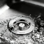 Upgraded 3 in 1 Kitchen Sink Drain Strainer - Stainless Steel Sink Stopper, Anti-Clogging Sink Food Catcher Basket, Fast Drainage Odor Filter Sink Plug for US Standard 3 1/2 inch Drain (Silver-2Pack)