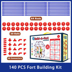 Fort Building Kits for Kids, 140 Pcs Creative STEM Construction Toys for Indoor & Outdoors Activity, Christmas, Birthday Gifts for Boys & Girls Age 4 5 6 7 8 9 10 11 12 Years Old