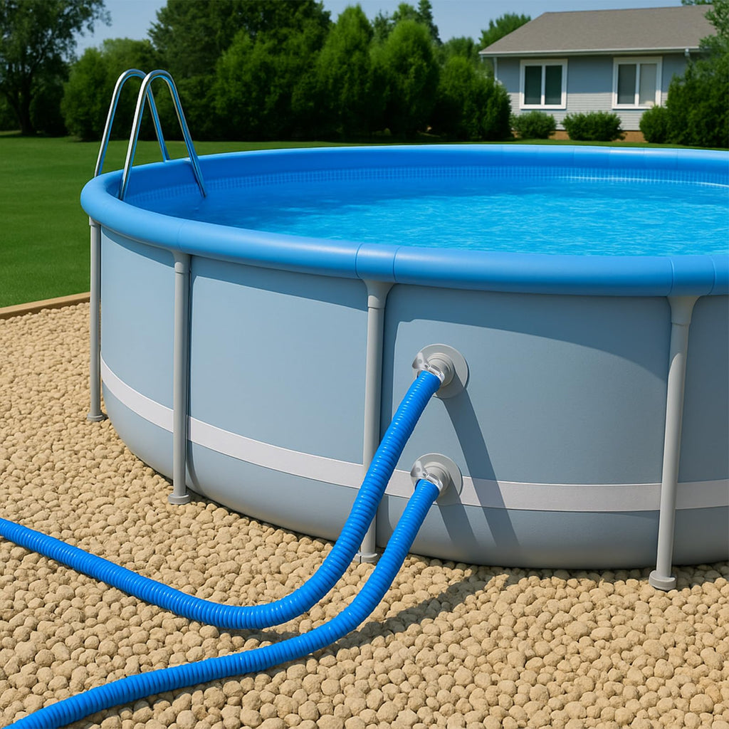 Homyplaza Replacement Pool Hoses for Above Ground Pools, 4 Pack, 1-1/4" Diameter x 59" Length, Includes 8 Metal Clamps, Compatible with Intex Pool Filter Pump 607, 637