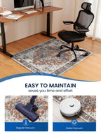 PROHALO Office Chair Mat for Hardwood Floor, 48"X 60" Desk Chair Mat for Hard Floors, Floor Mat for Office Chair，Under Desk Ofiice Rug for Rolling Computer Chair Gaming Chair-Brown