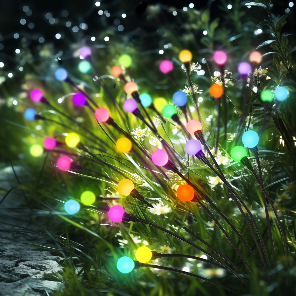 PATIOPIA Solar Christmas Decoration, 40 LED Firefly Garden Lights Solar Outdoor, Solar Lights for Outside Sway by Wind,Solar Lights Outdoor Waterproof for Yard Patio Pathway Decoration (4 Pack)
