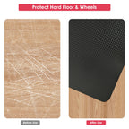 Vicwe Gaming Chair Mat for Hardwood Floor, 55"×36" Office Chair Mat, PVC Computer Chair Mat, Easy Glide, Floor Protector for Rolling Chair-Black
