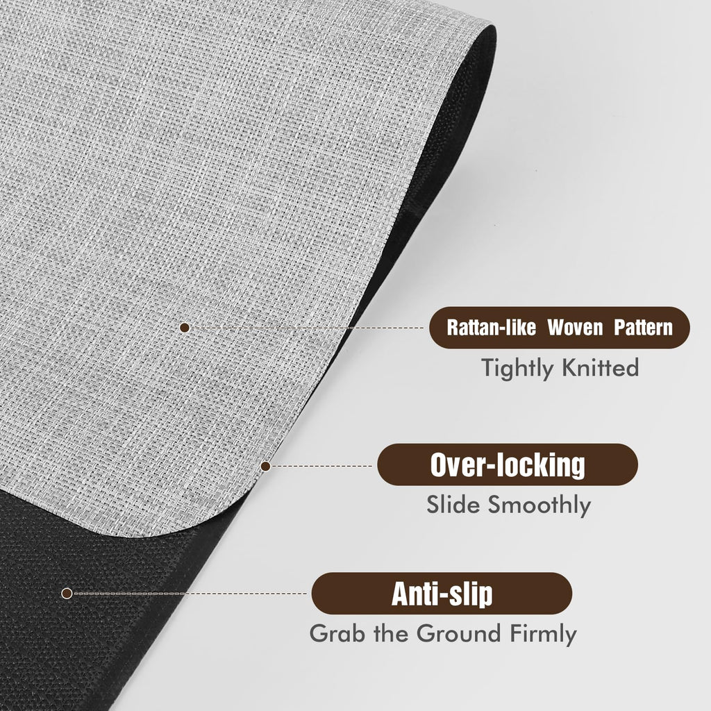 Blvornl Office Chair Mat for Hardwood Floor, 45"x 53" Desk Computer Chair Mat for Hard Wood and Tile Floor, Large Anti-Slip Hard Floor Protector Rolling Chair Mat, PVC Mat Desk Rug for Office Home