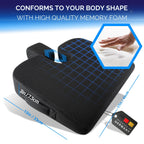 Healthfix® Wedge Seat Cushion for Improved Sitting Posture - Comfortable Ergonomic Wedge Cushion for Chair, Car & More | Orthopedic Seat Cushion with Optimal Memory Foam Firmness
