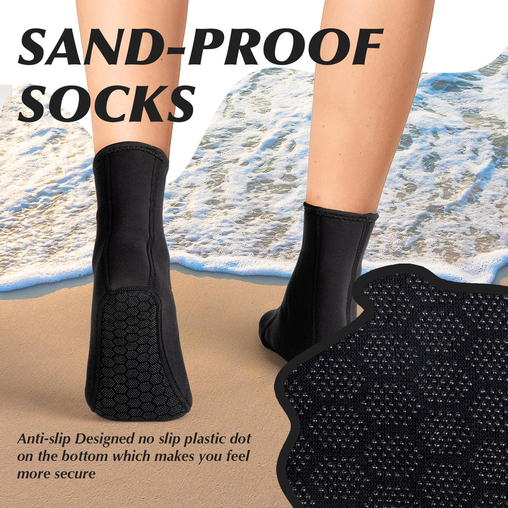 Neoprene socks, Water Socks 3 mm Diving Socks Booties for Outdoor Water Sports