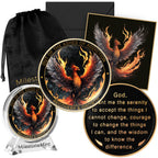 MilestoneMint Phoenix Sobriety Coin | AA Chip Medallion Gift Set with Coin Capsule, Display Stand & Card for Sober Men & Women in Recovery | Sobriety Gifts for Anniversary Month & Year