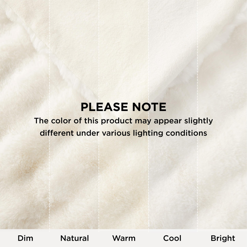Bedsure GentleSoft Fluffy Throw Blanket, 870GSM Soft Bubble Faux Fur Throw Blanket for Couch, Fuzzy Plush Winter Decor for Christmas, Thick Warm Furry Cozy Gifts for Women Girls Mom, Cream, 50"x60"