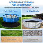 TIXANF 350G/M² Thicker 21FT Pool Liner Pad,Seamless Above Ground Pool Liner,Pre-Cut Heavy Duty Round Pool Liner Pad, Durable Geotextile Material,Puncture Protection,Extend Liner Life(Black)