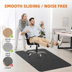 HomeMall Office Chair Mat for Hardwood and Tile Floor, 48" x 36" Computer Desk Chair Mat, Anti-Slip Mat for Rolling Chair, Large Floor Protector for Home Office, Dark Grey