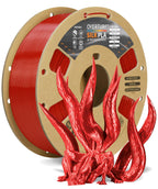 OVERTURE Silk Filament PLA 1.75mm Clog-Free Shiny 3D Printer Filament, 1kg Spool (2.2lbs), Dimensional Accuracy +/- 0.02 mm, Fit Most FDM Printer (Silk Christmas Red)