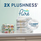 Pampers Pure Baby Diapers, Size 0 (>10 lbs), 76, Up to 100% Leakproof, Premium Hypoallergenic Soft Diapers