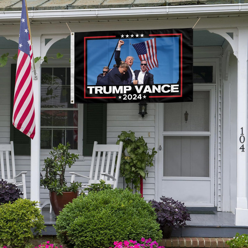 Trump Vance 2024 Flag Trump 2024 Flags 3x5 FT Polyester Banner with Brass Grommets for Indoor Outdoor Decorations (black7)